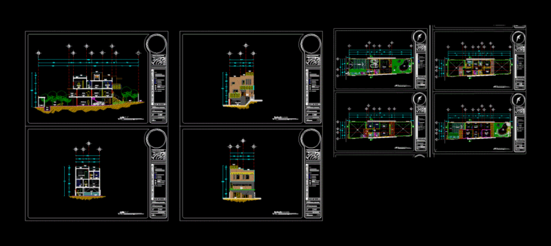 Houses DWG Block for AutoCAD