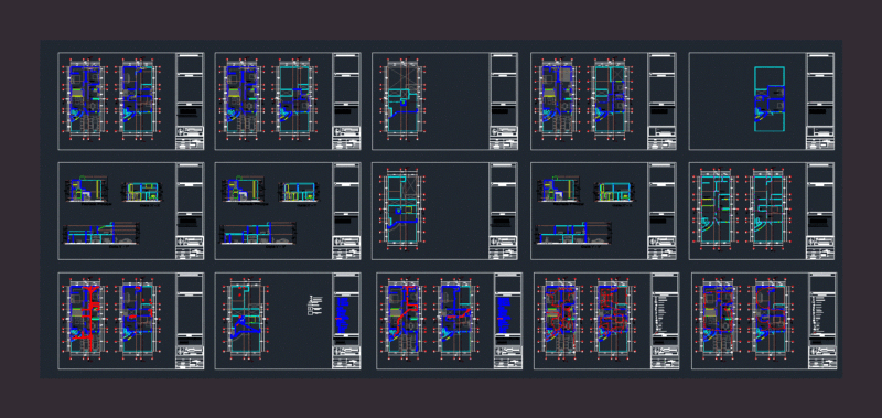 Houses DWG Block for AutoCAD