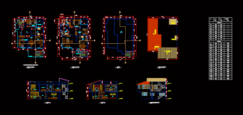 Houses DWG Block for AutoCAD