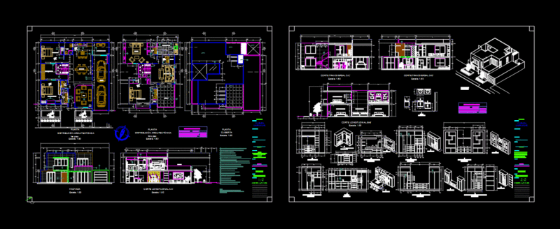 Houses DWG Detail for AutoCAD