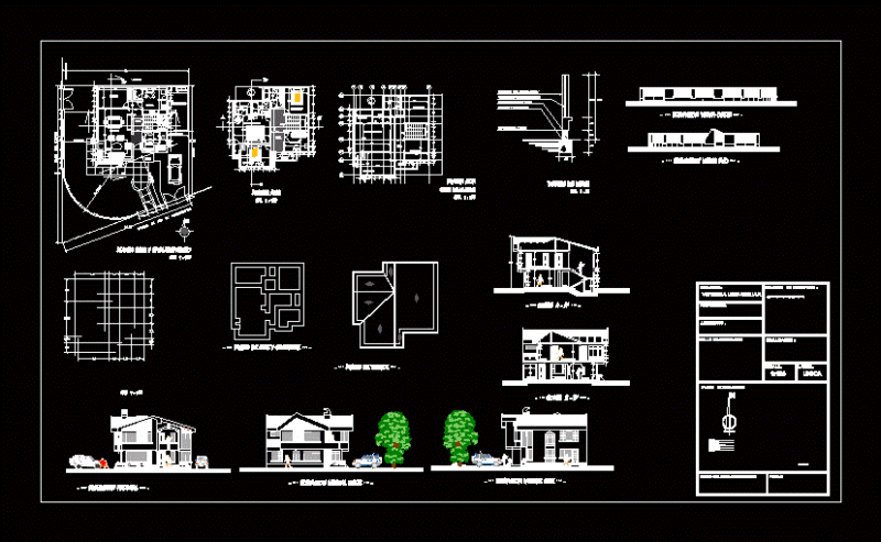 Houses DWG Detail for AutoCAD