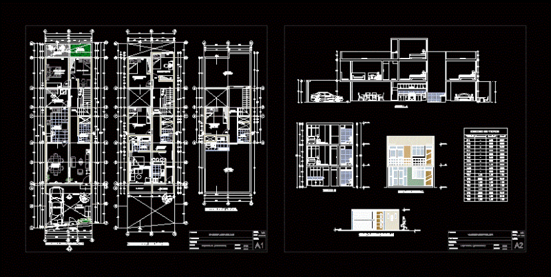 Houses DWG Detail for AutoCAD