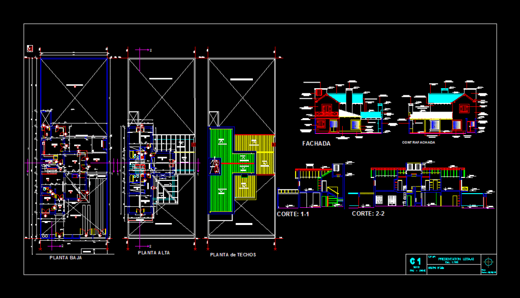 Houses DWG Detail for AutoCAD