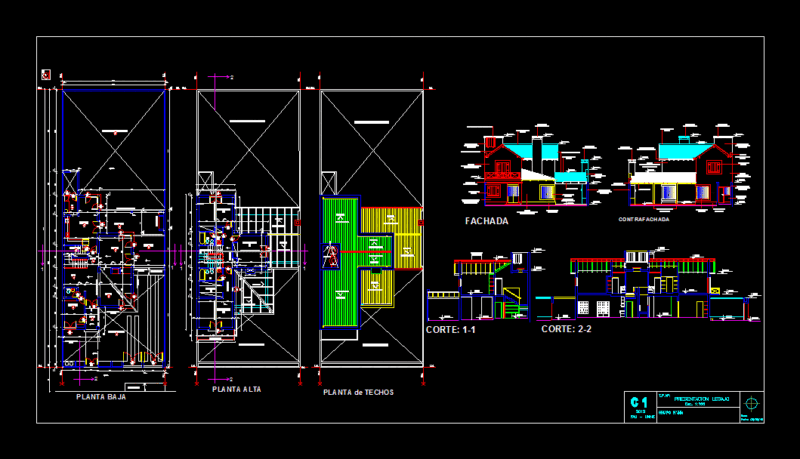 Houses DWG Detail for AutoCAD
