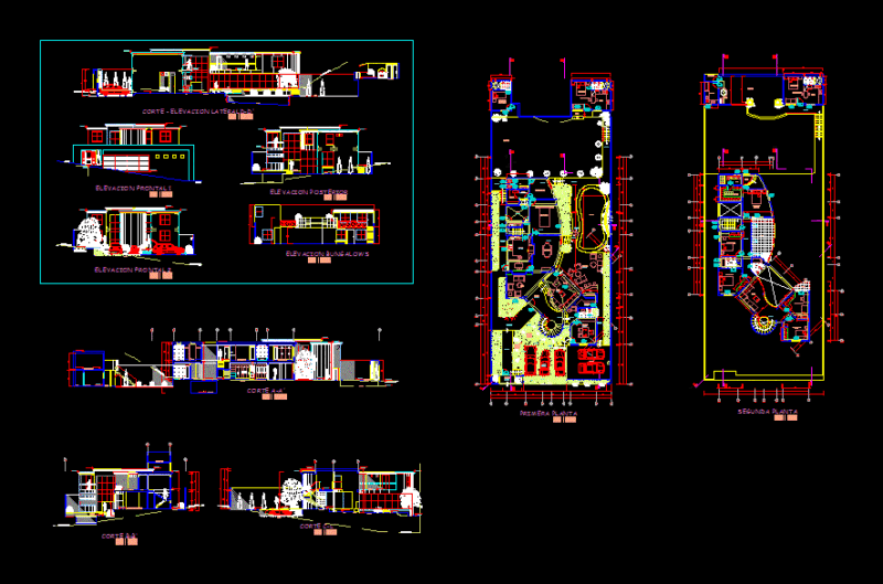 Houses DWG Detail for AutoCAD