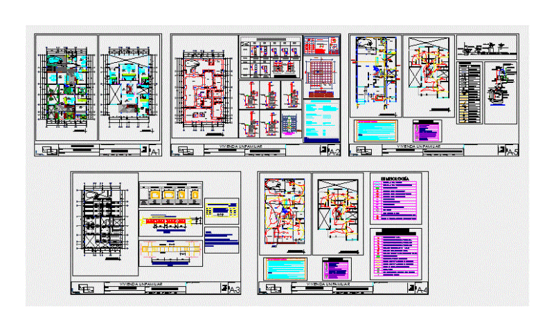 Houses DWG Elevation for AutoCAD