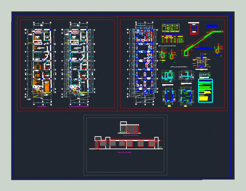 Houses DWG Elevation for AutoCAD