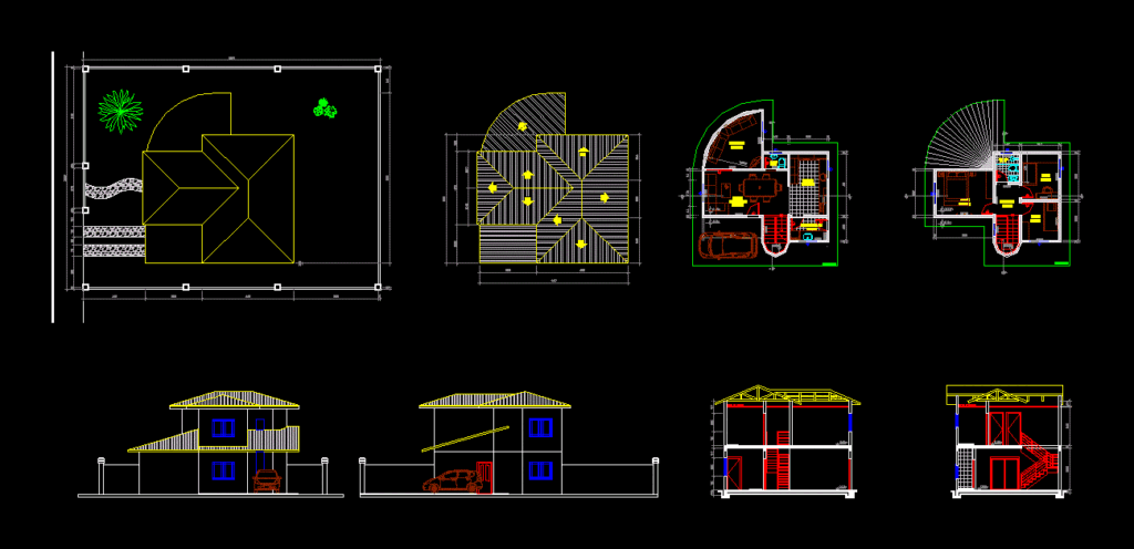Houses DWG Full Project for AutoCAD
