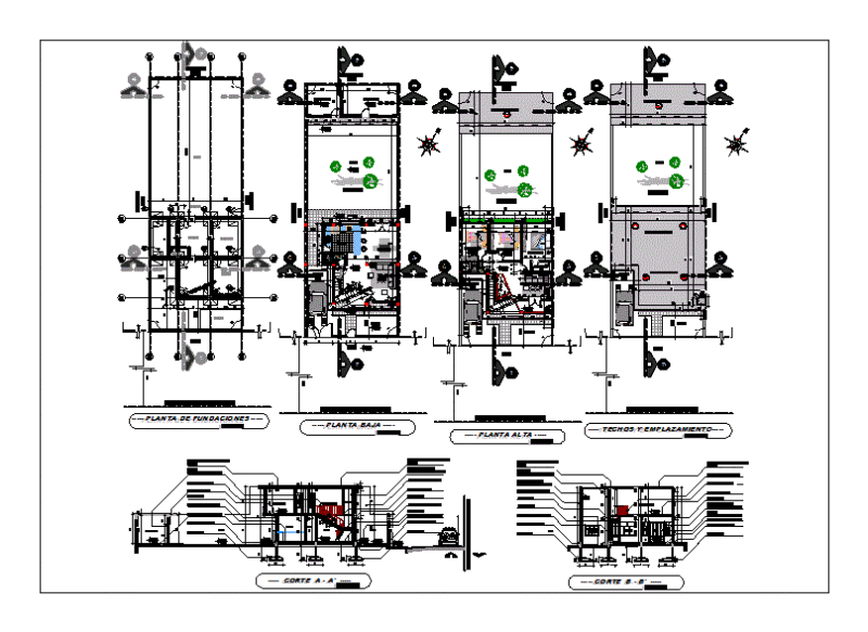 Houses DWG Plan for AutoCAD
