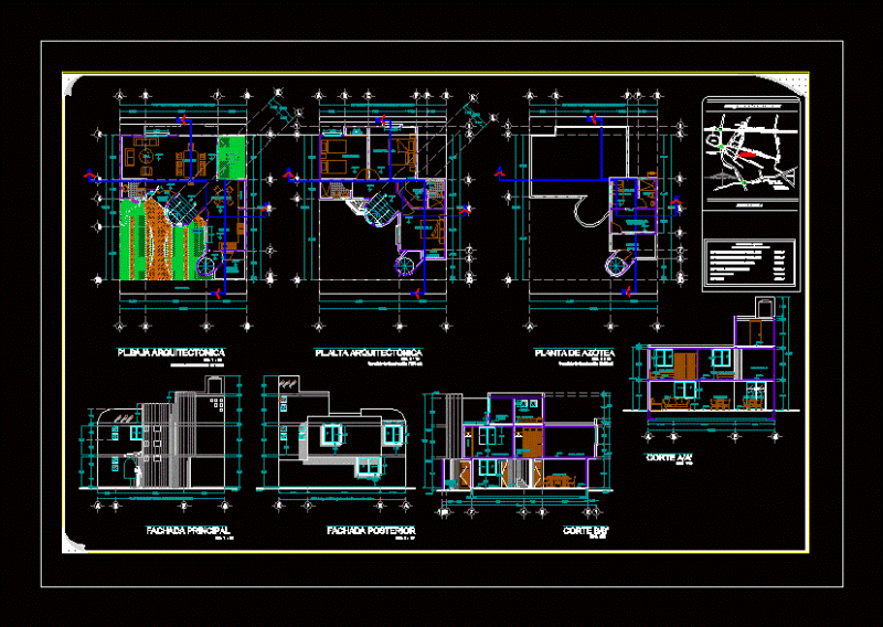 Houses DWG Plan for AutoCAD