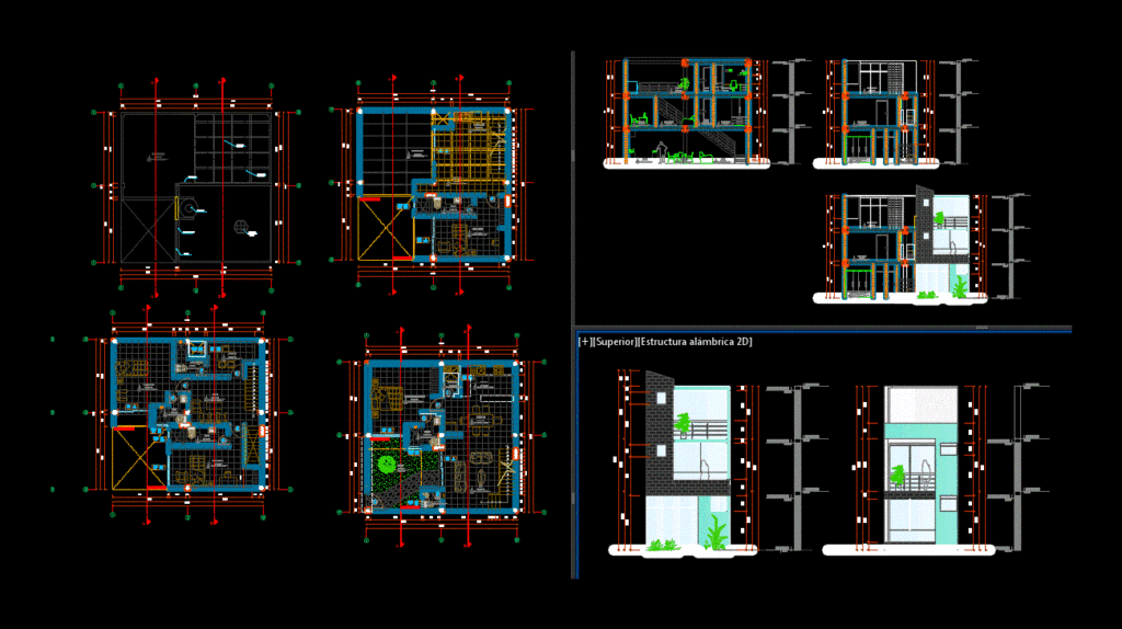 Houses DWG Plan for AutoCAD