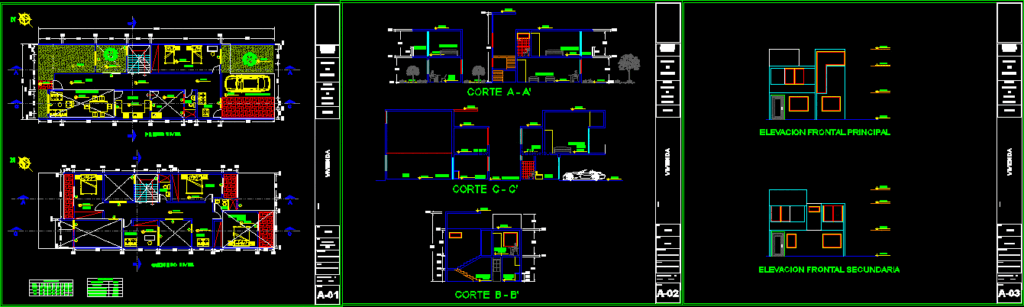 Houses DWG Plan for AutoCAD