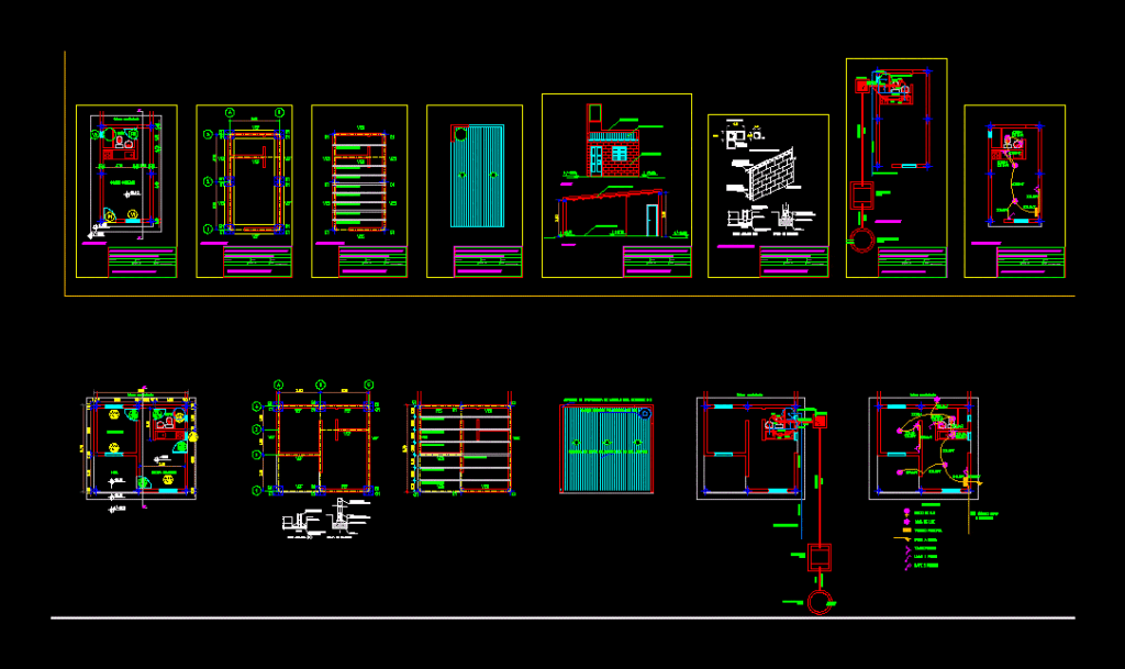 Houses Emergency Housing DWG Block for AutoCAD