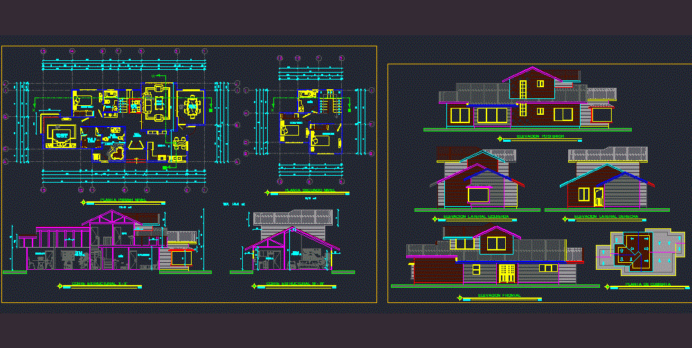 Houses Housing DWG Block for AutoCAD • Designs CAD