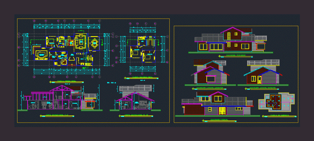 Houses Housing DWG Block for AutoCAD