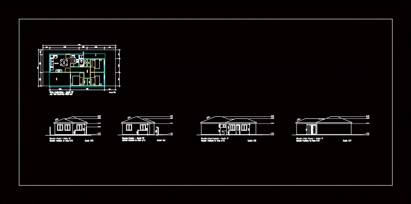 Houses Housing Social DWG Block for AutoCAD