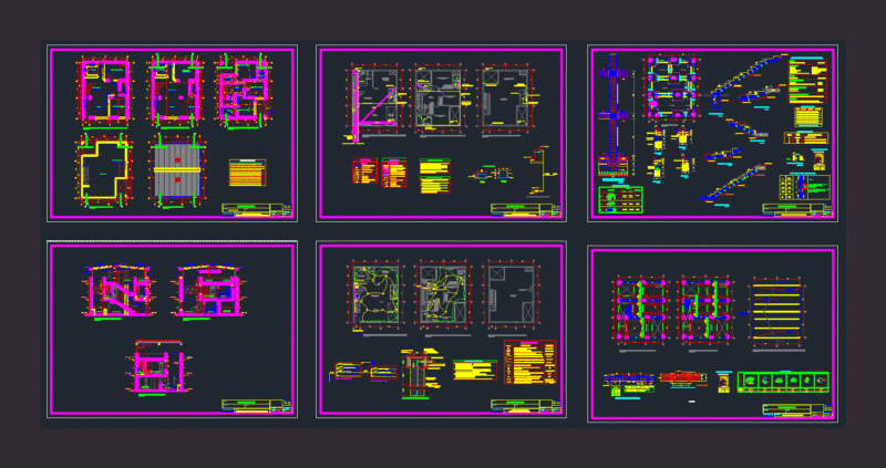 Houses Of 800mx 1000m DWG Block for AutoCAD