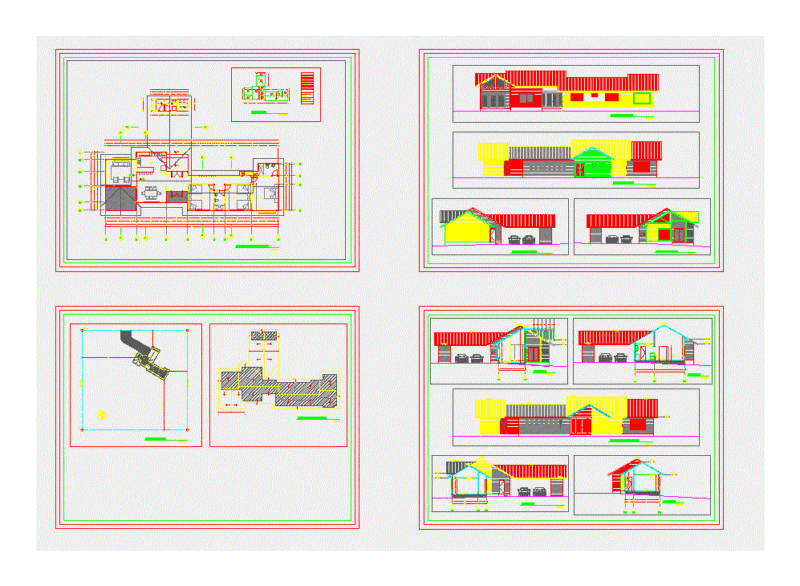 Housing 180m2 DWG Block for AutoCAD