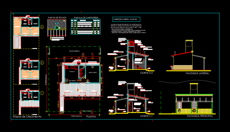 Housing 1 Bedroom DWG Block for AutoCAD