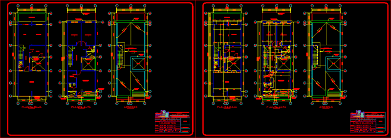 Housing 2 Levels DWG Block for AutoCAD