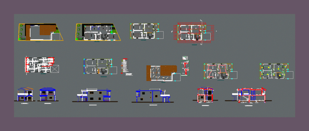 Housing 2 Levels DWG Block for AutoCAD