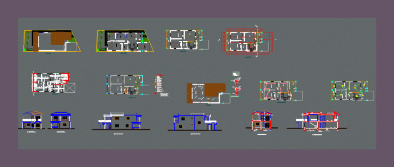 Housing 2 Levels DWG Block for AutoCAD