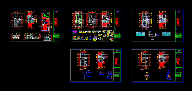Housing 2 Levels DWG Block for AutoCAD