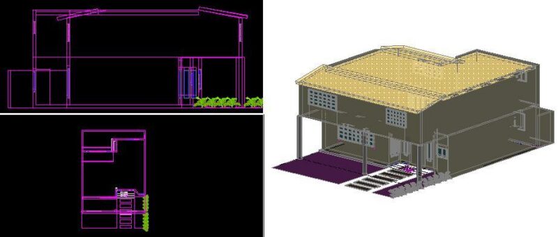 Housing 3D DWG Model for AutoCAD