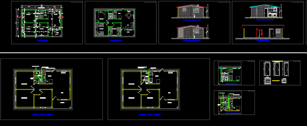 Housing 65 M2 DWG Plan for AutoCAD
