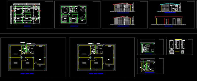 Housing 65 M2 DWG Plan for AutoCAD