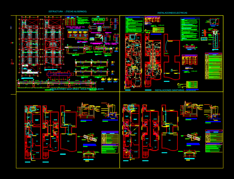 Housing 6mx20m DWG Block for AutoCAD