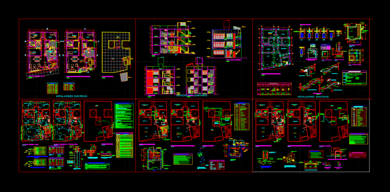 Housing 95mx14m DWG Full Project for AutoCAD