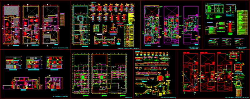 Housing — Three Levels DWG Detail for AutoCAD