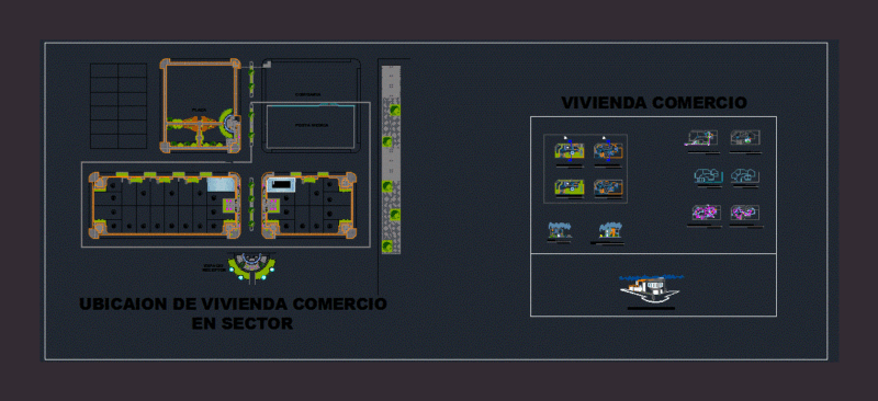 Housing – Commercial DWG Block for AutoCAD