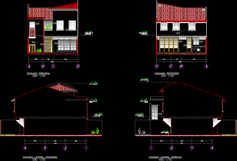 Housing– Facades DWG Block for AutoCAD
