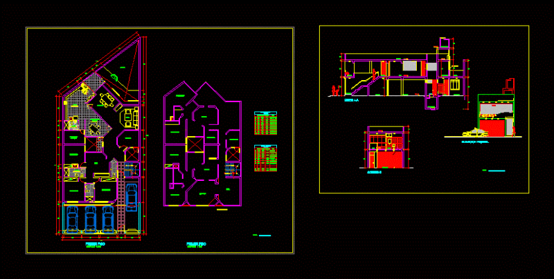 House Multifamily 2D DWG Plan for AutoCAD
