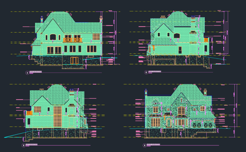 Housing – Rent 3D DWG Elevation for AutoCAD