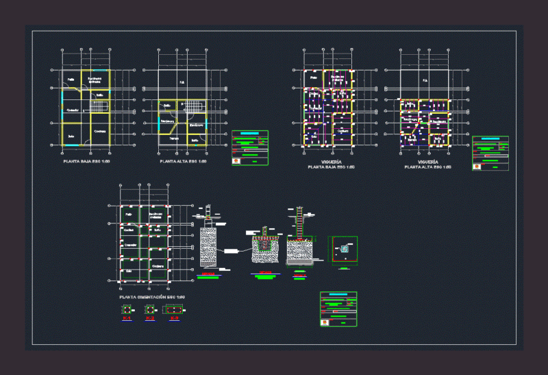 Housing – Structural Design DWG Detail for AutoCAD