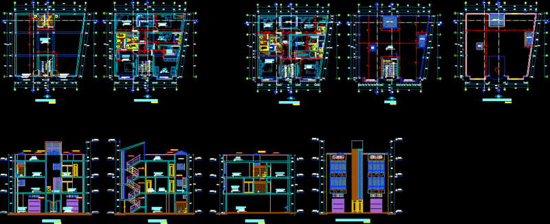 Housing , Trade , Income DWG Block for AutoCAD
