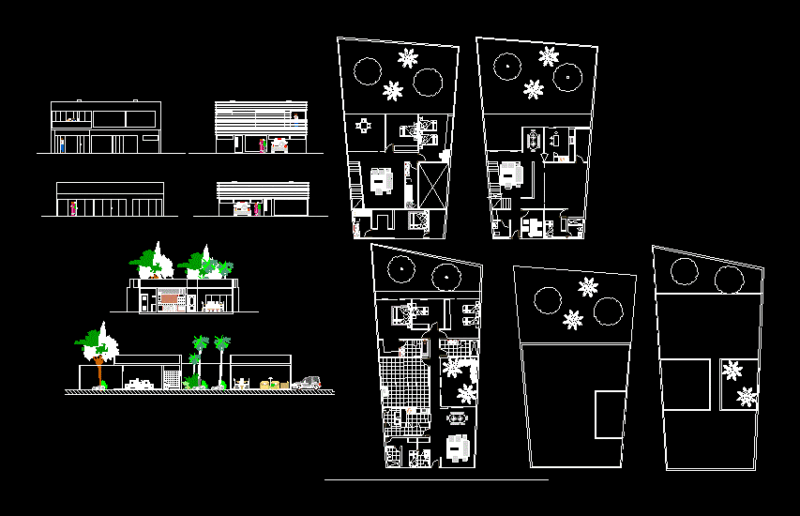 Housing A Plant DWG Block for AutoCAD