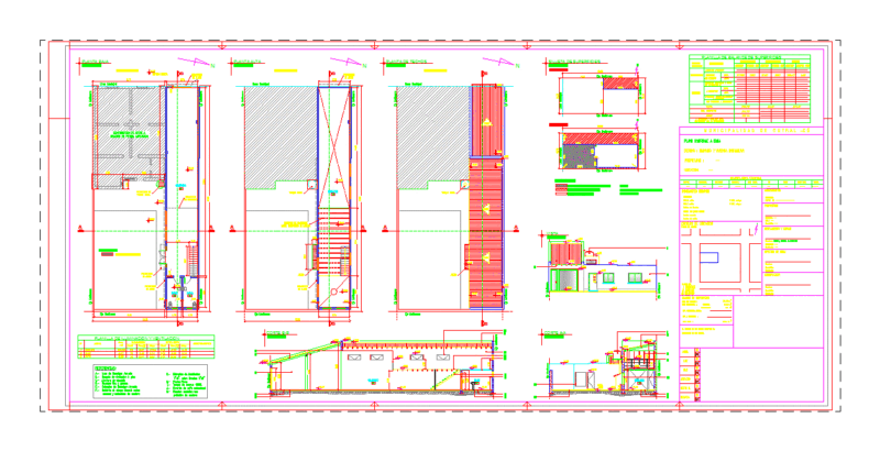 Housing And Gym DWG Section for AutoCAD