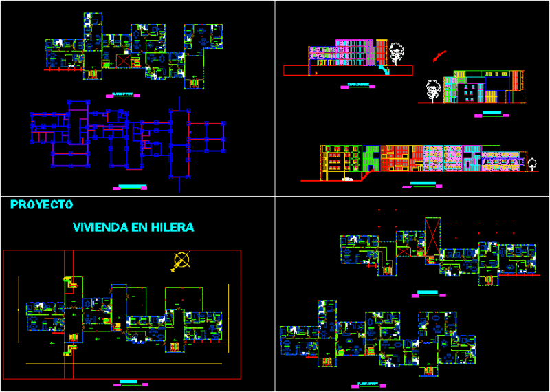 Housing And Rows DWG Full Project for AutoCAD