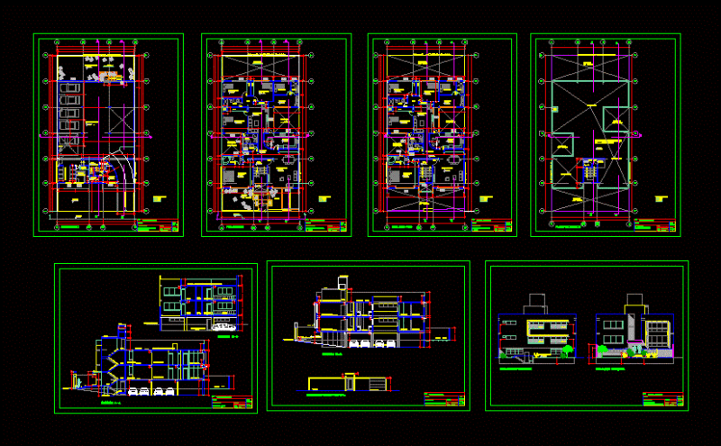 Housing Bifamiliar DWG Block for AutoCAD