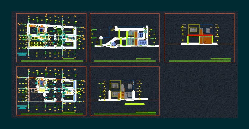 Housing Bifamiliar DWG Block for AutoCAD