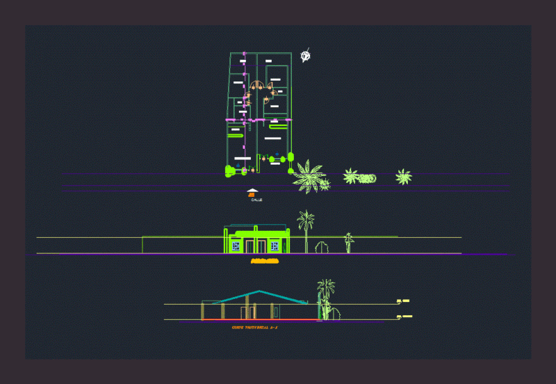 Housing Bifamiliar DWG Block for AutoCAD