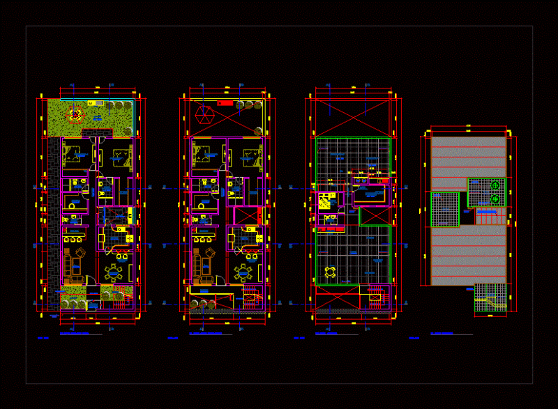 Housing Bifamiliar DWG Block for AutoCAD