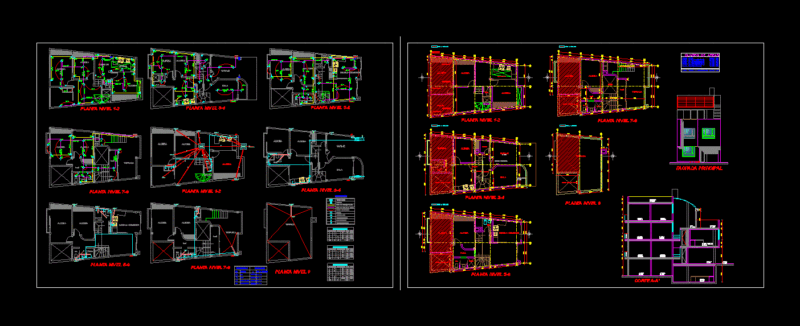 Housing Bifamiliar DWG Block for AutoCAD
