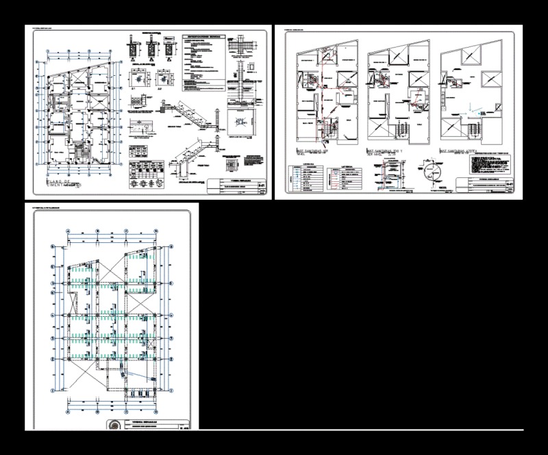 Housing Bifamiliar DWG Full Project for AutoCAD