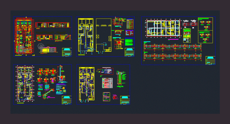 Housing Bifamiliar DWG Full Project for AutoCAD