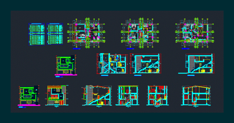 Housing Bifamiliar DWG Plan for AutoCAD